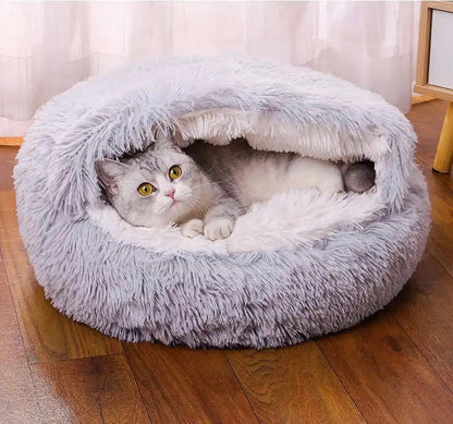 Calming Plush Cat Bed