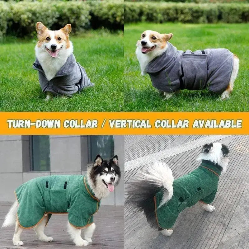 Absorbent Dog Bathrobe