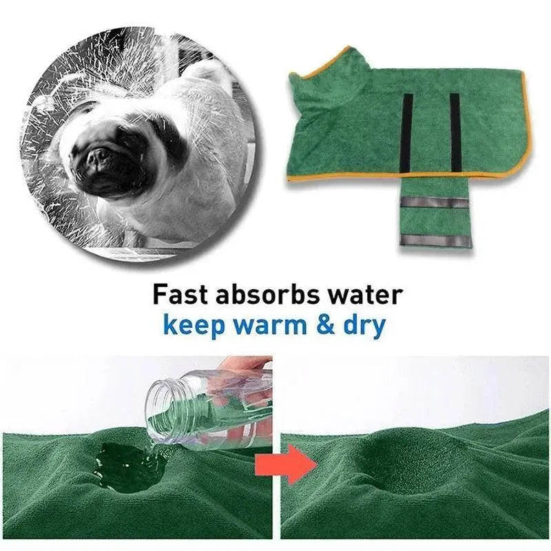 Absorbent Dog Bathrobe