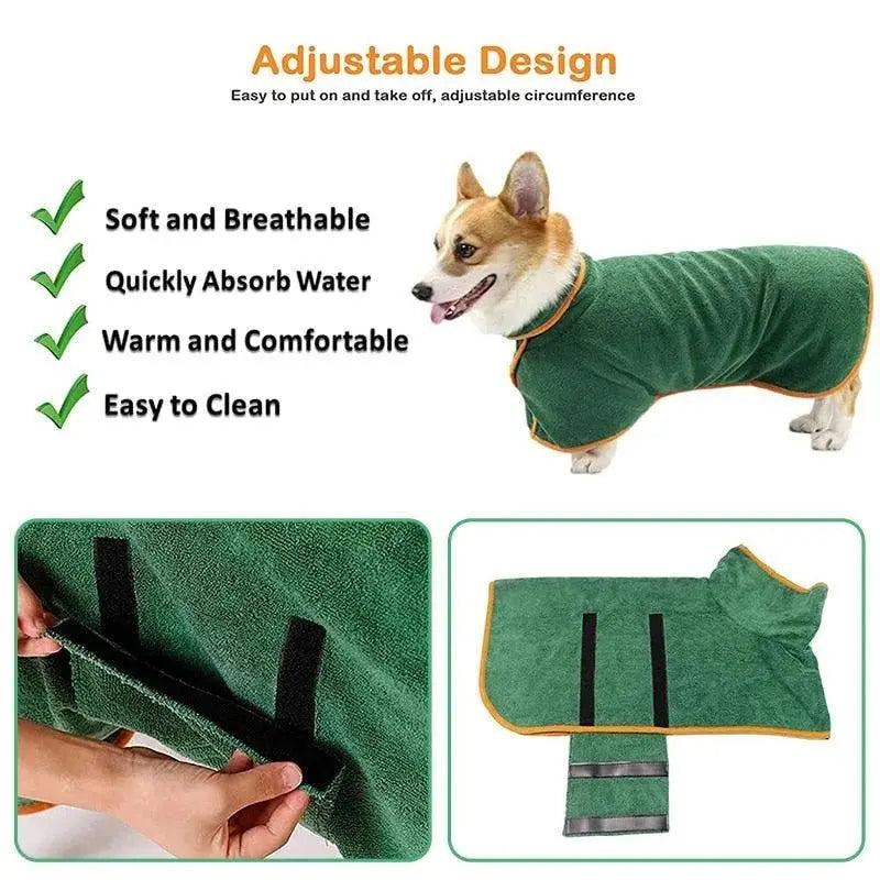 Absorbent Dog Bathrobe